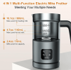 300W Multifunctional cold / hot milk foam 300ml Fully Automatic Milk Heater 360° rotating base SUS304 without BPA adjustable temperature and thickness