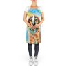 Mastiff Hippie Dawg Apron Cooking Kitchen Server Baking Crafts Gardening for Adult Women Men, Unisex, Large, Multicolor