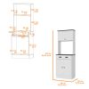 Tennant Kitchen Pantry with Drawer, 2 Cabinets, and Microwave Stand, White