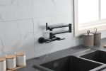 Pot Filler Faucets Both Hot Cold Water Wall Faucet Brass Faucets Kitchen Folding Kitchen Faucets Commercial Sink Faucet 3 Handles 2 Holes Joint Swing