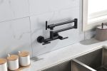 Pot Filler Faucets Both Hot Cold Water Wall Faucet Brass Faucets Kitchen Folding Kitchen Faucets Commercial Sink Faucet 3 Handles 2 Holes Joint Swing